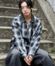 ブラックチェック1　モデル：175cm L着用