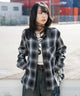 ブラックチェック１　モデル：159cm L着用