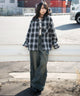ブラックチェック１　モデル：159cm L着用