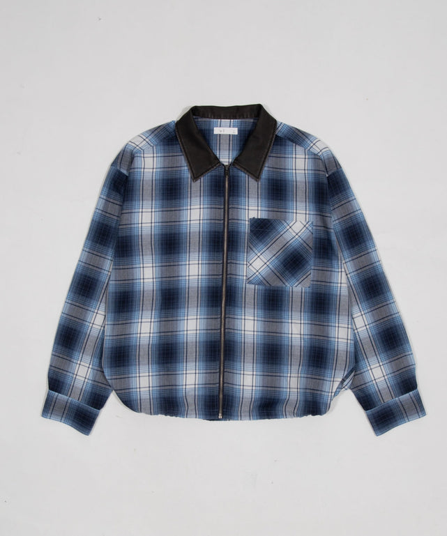 オンブレチェックシャツジャケット