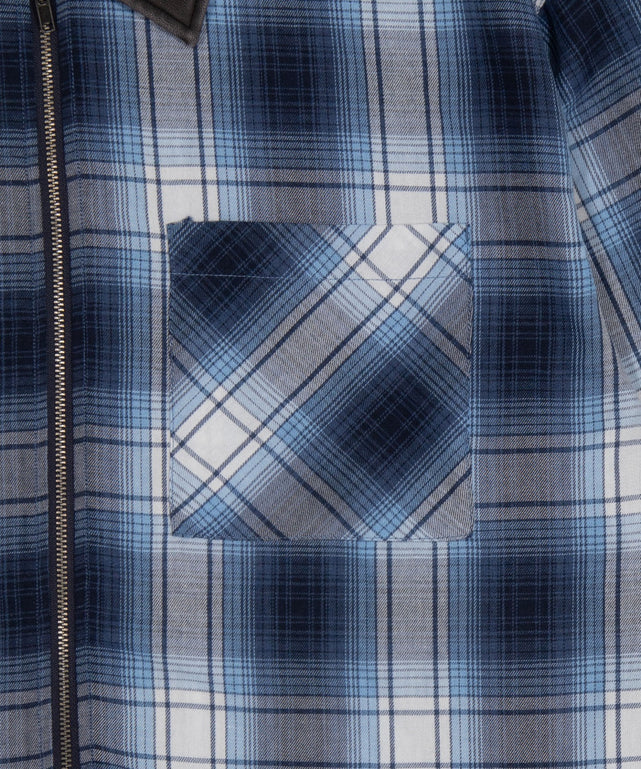 オンブレチェックシャツジャケット