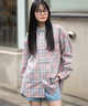 オンブレチェックシャツ（LS）/柄3 モデル：160cm M着用