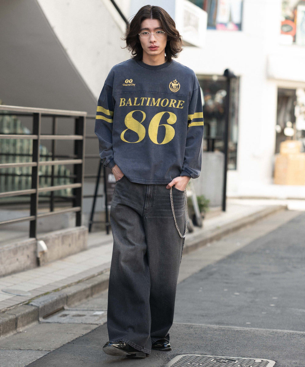 ネイビー モデル：182cm L着用