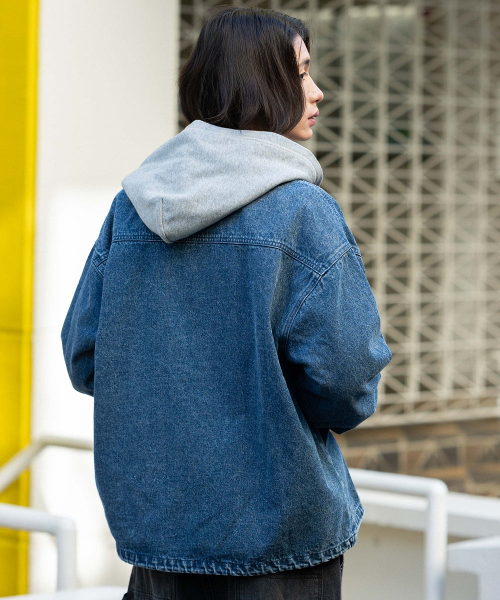 デニム中濃加工 モデル：182cm L着用