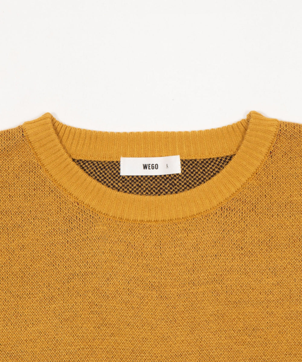 スリーブロゴニットプルオーバー