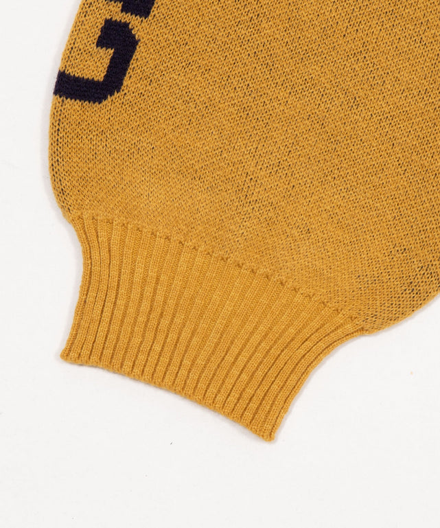 スリーブロゴニットプルオーバー