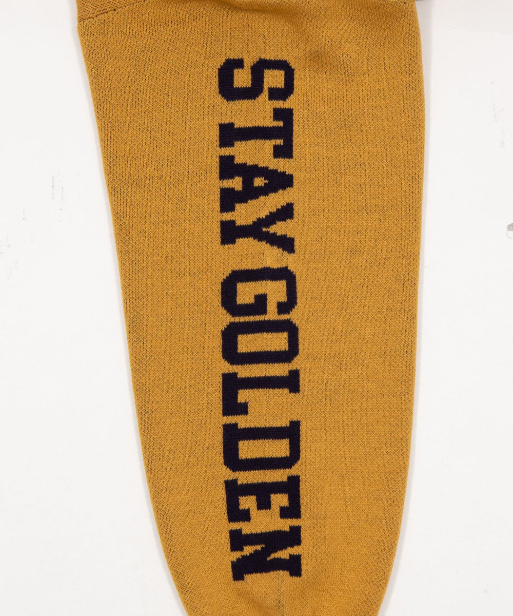 スリーブロゴニットプルオーバー