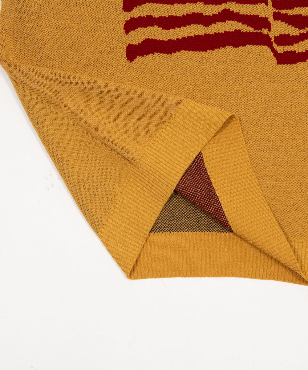 スリーブロゴニットプルオーバー