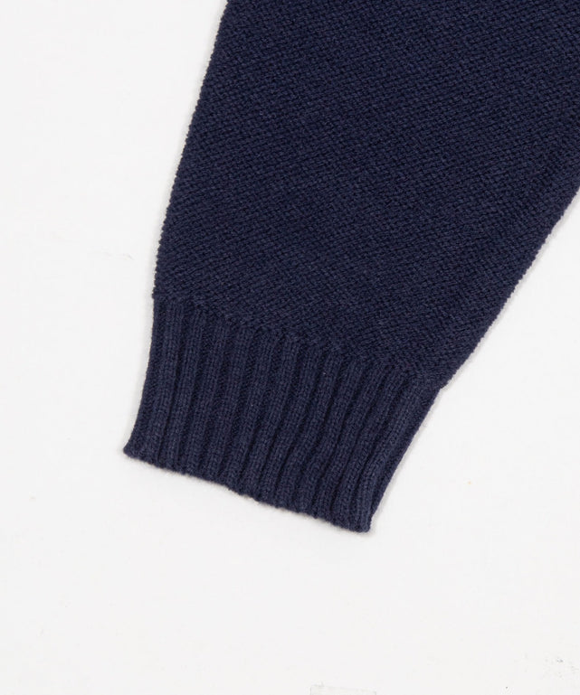 サテンワッペンニットプルオーバー