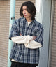 ブルーチェック1 モデル：182cm L着用