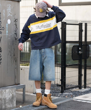 ネイビー モデル：182cm L着用