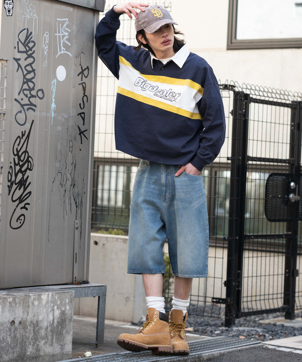 ネイビー モデル：182cm L着用