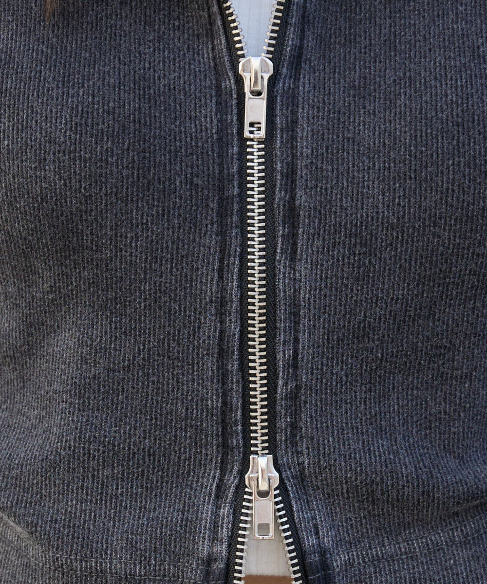 リブジップパーカー