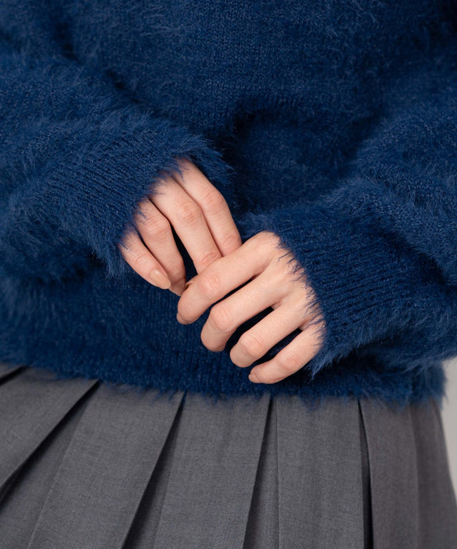 シャギーニットプルオーバー