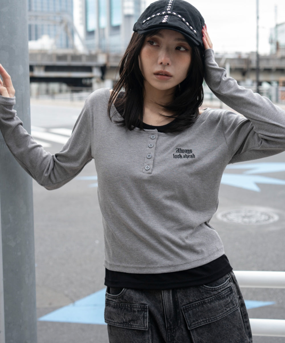 杢グレー モデル：159cm F着用