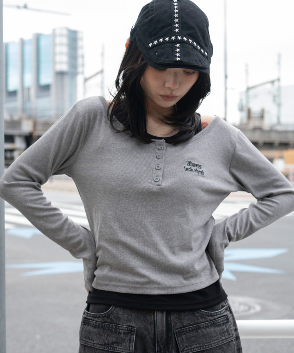 杢グレー モデル：159cm F着用