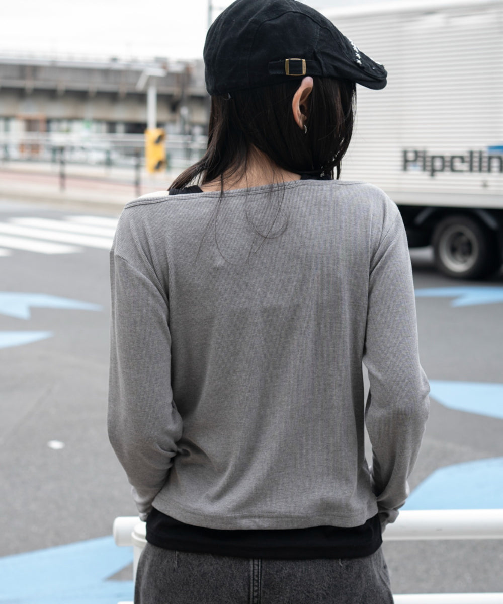 杢グレー モデル：159cm F着用