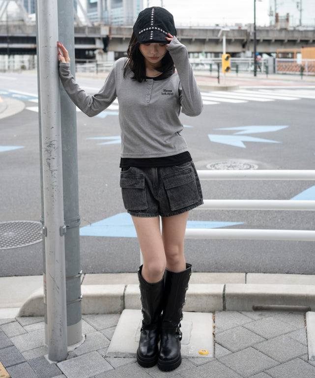 杢グレー モデル：159cm F着用