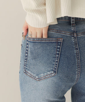 ストレッチフレアデニムパンツ