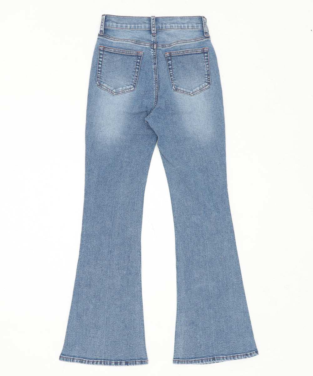 ストレッチフレアデニムパンツ