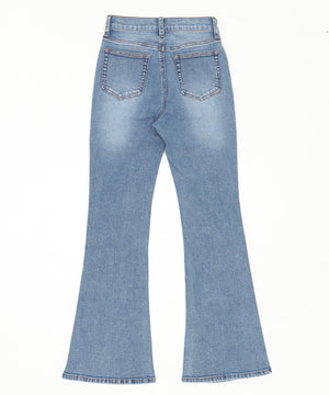 ストレッチフレアデニムパンツ