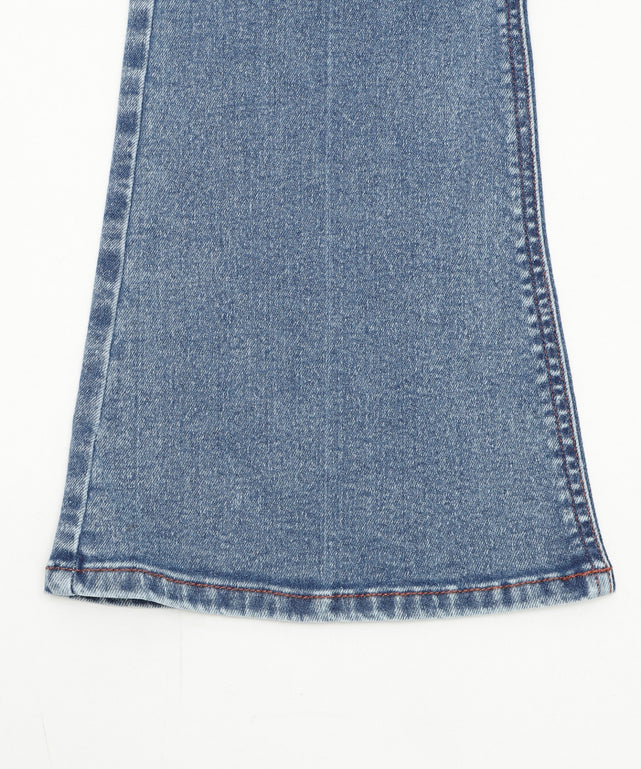 ストレッチフレアデニムパンツ