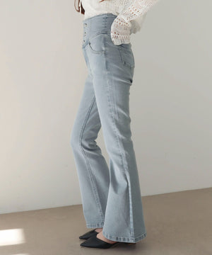 デニム淡加工　モデル：160cm M着用