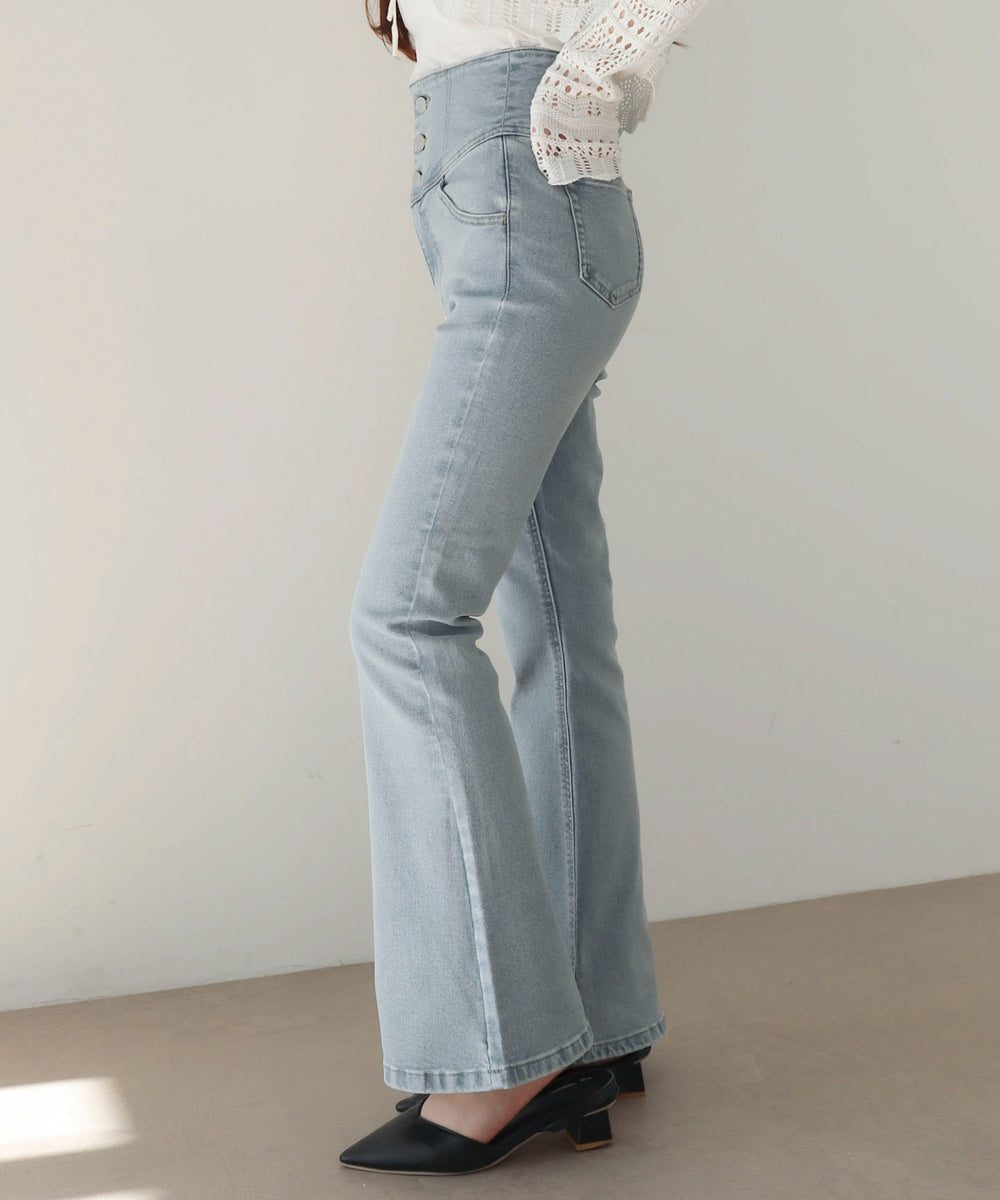 デニム淡加工　モデル：160cm M着用