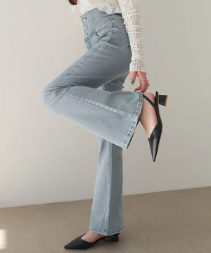 デニム淡加工　モデル：160cm M着用