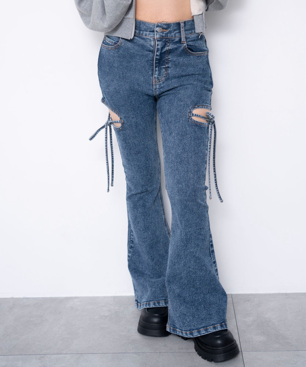 デニム中濃加工　モデル：155cm M着用