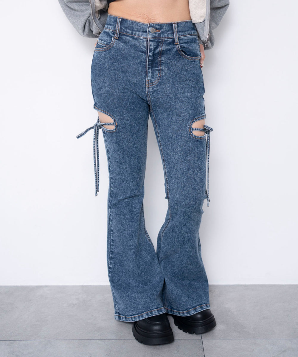 デニム中濃加工　モデル：155cm M着用