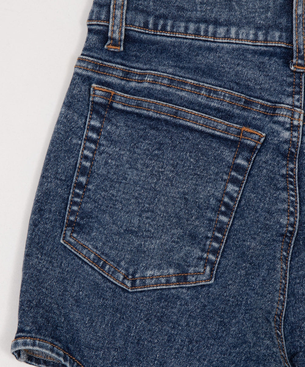 カットアウトリボンストレッチフレアデニムパンツ