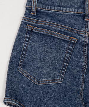 カットアウトリボンストレッチフレアデニムパンツ