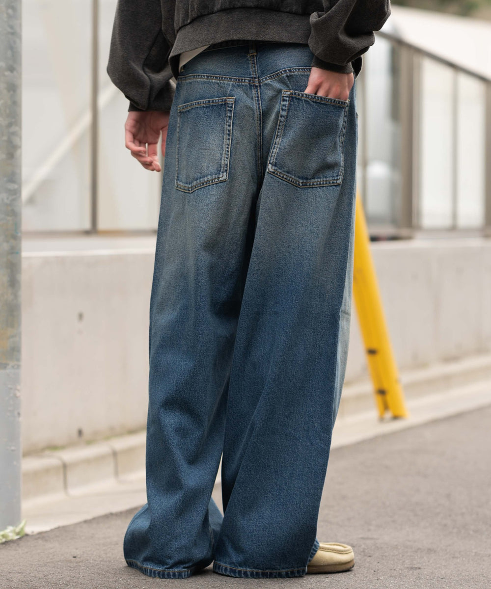 デニム中濃加工 モデル：180cm L着用