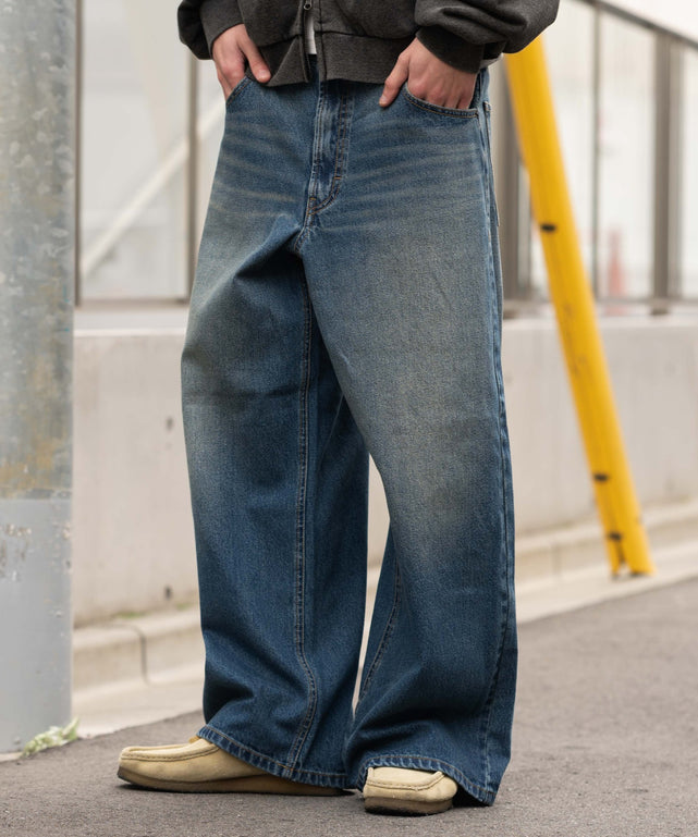 デニム中濃加工 モデル：180cm L着用