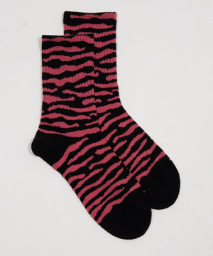 ゼブラ柄リブソックス(23-25cm)