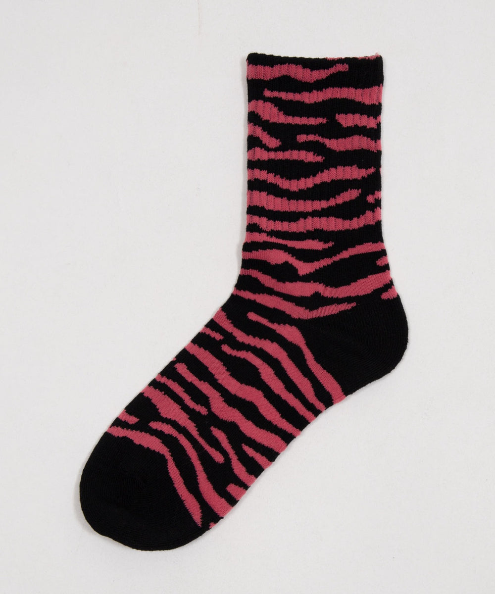 ゼブラ柄リブソックス(23-25cm)
