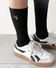刺繍ロゴローゲージゆるリブソックス(23-25cm)/ブラック