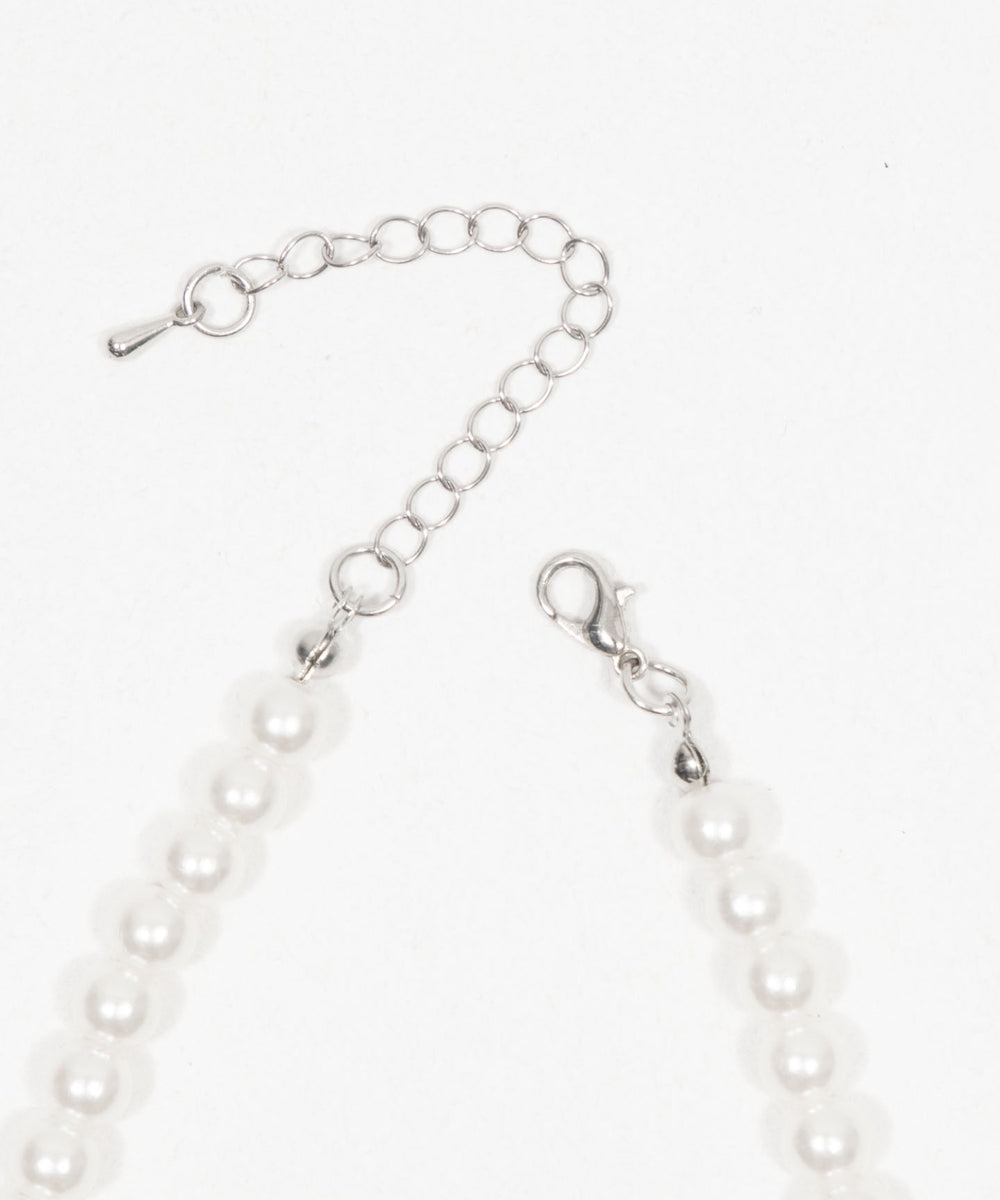 Lモチーフトップパールネックレス