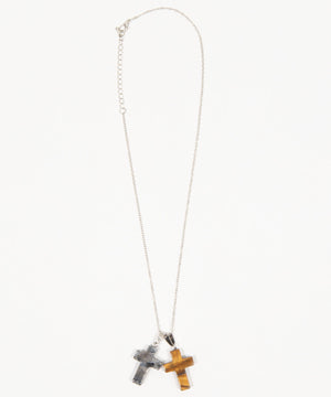 L2Pクロスパールレイヤードネックレス