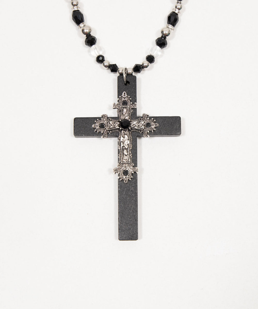 LBIGクロスビーズチェーンネックレス