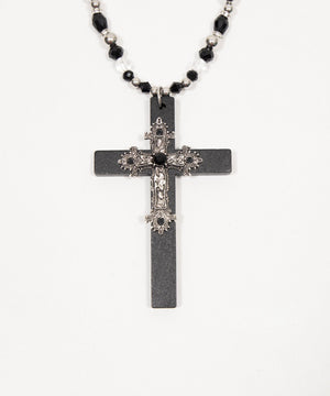 LBIGクロスビーズチェーンネックレス