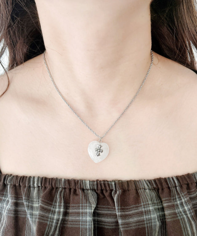 Lクロスハートネックレス/柄1