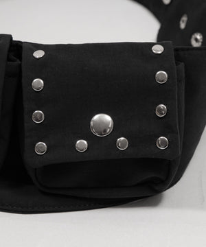 スタッズウエストマークポーチ