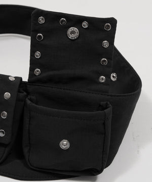 スタッズウエストマークポーチ