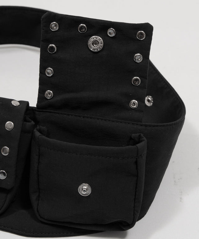 スタッズウエストマークポーチ