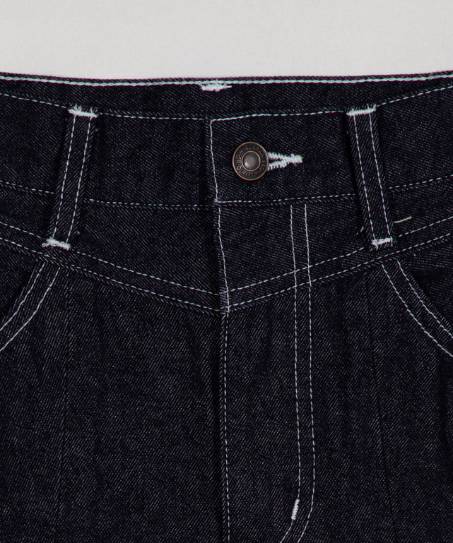 デニムプリーツミニスカート