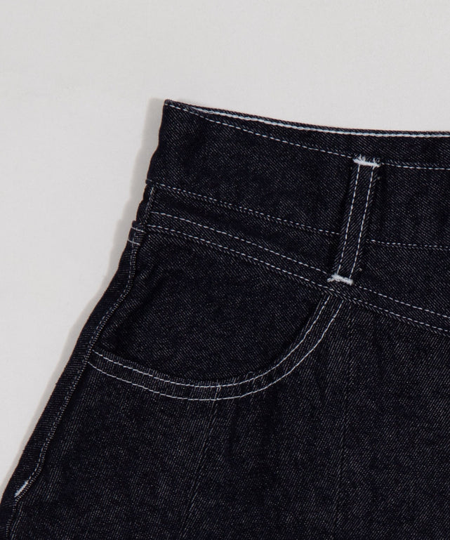 デニムプリーツミニスカート