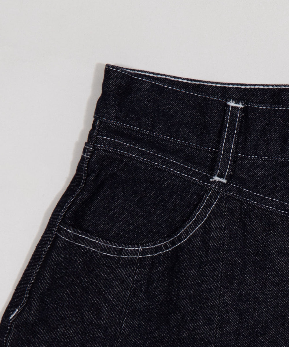 デニムプリーツミニスカート