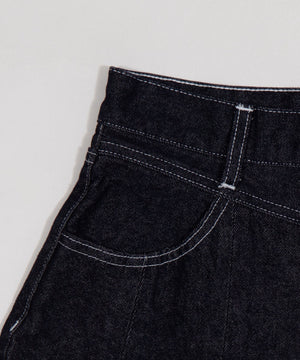 デニムプリーツミニスカート